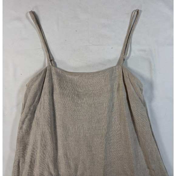 Los Angeles Atelier Cotton & Other Stories Linen Midi Dress Beige Boho Size 6 - Picture 2 of 14